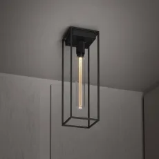 Caged Ceiling Light Large, Cross Knurl Caged Ceiling Light Large, Cross Knurl
