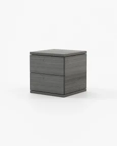 CAIRO Bedside Cabinet & Table Grey Eucalyptus Veneer Matte CAIRO Bedside Cabinet & Table Grey Eucalyptus Veneer Matte