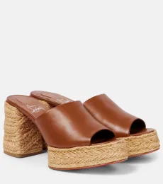 Calakala 85 leather platform mules Calakala 85 leather platform mules