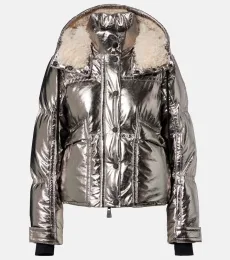 Calaque metallic-effect down ski jacket Calaque metallic-effect down ski jacket