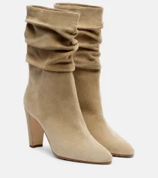 Calasso 90 draped suede ankle boots Calasso 90 draped suede ankle boots