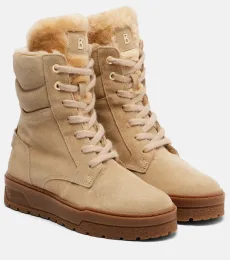 Calgary shearling-lined suede lace-up boots Calgary shearling-lined suede lace-up boots