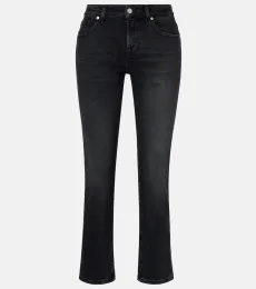 Calie Straight cropped mid-rise straight jeans Calie Straight cropped mid-rise straight jeans