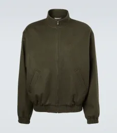 Camel hair flannel blouson jacket Camel hair flannel blouson jacket