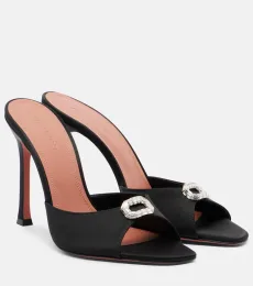 Camelia embellished satin mules Camelia embellished satin mules