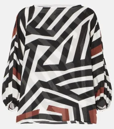 Camino striped silk top Camino striped silk top
