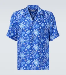 Camisa bowling Charli de seda estampada Camisa bowling Charli de seda estampada