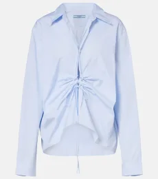 Camisa de algodón fruncida