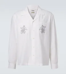 Camisa de algodón y seda bordada Camisa de algodón y seda bordada