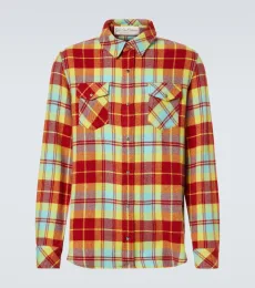 Camisa de cachemir a cuadros con labradorita Camisa de cachemir a cuadros con labradorita