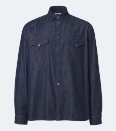 Camisa de chambray de algodón Camisa de chambray de algodón