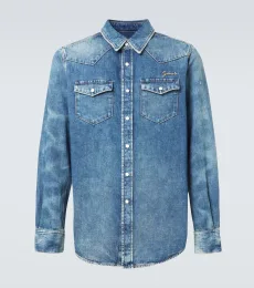 Camisa de denim con logo Camisa de denim con logo