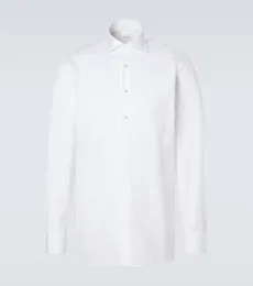 Camisa de esmoquin de popelín de algodón