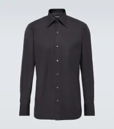 Camisa de esmoquin de popelín de algodón