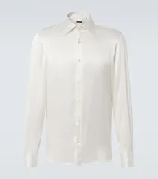 Camisa de esmoquin de satén de seda