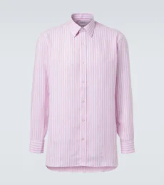 Camisa de lino a rayas