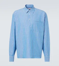 Camisa de lino y algodón a rayas Camisa de lino y algodón a rayas