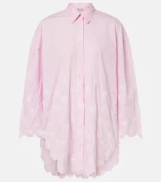 Camisa de popelín de algodón bordada Camisa de popelín de algodón bordada