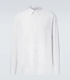 Camisa Granada de popelín de seda a rayas