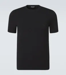 Camiseta de jersey con logo bordado Camiseta de jersey con logo bordado