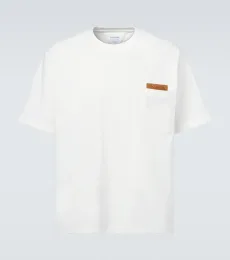 Camiseta de jersey de algodón con ante Camiseta de jersey de algodón con ante