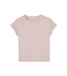 Camiseta de jersey de algodón con cuentas Monili Camiseta de jersey de algodón con cuentas Monili