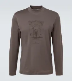 Camiseta de jersey de algodón estampada Camiseta de jersey de algodón estampada
