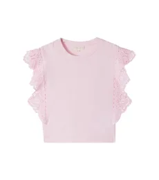 Camiseta Malalia de algodón bordado Camiseta Malalia de algodón bordado