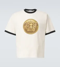 Camiseta Medusa de jersey de algodón estampada Camiseta Medusa de jersey de algodón estampada