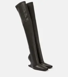 Cantilever leather over-the-knee boots Cantilever leather over-the-knee boots