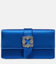 Capri embellished satin clutch Capri embellished satin clutch