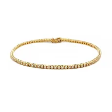 Capsule Thin Tennis Yellow 18K Gold Diamond Bracelet Capsule Thin Tennis Yellow 18K Gold Diamond Bracelet