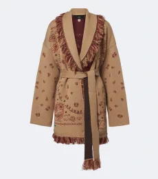 Cardigan Bandana en cachemire jacquard Cardigan Bandana en cachemire jacquard