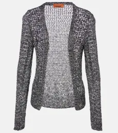 Cárdigan de lamé con lentejuelas Cárdigan de lamé con lentejuelas
