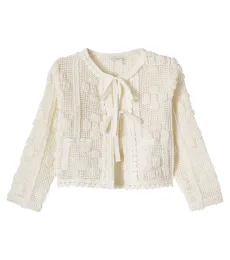 Cardigan Inez en crochet de coton mélangé Cardigan Inez en crochet de coton mélangé