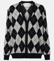 Cardigan Raelyn en cachemire à motif argyle Cardigan Raelyn en cachemire à motif argyle