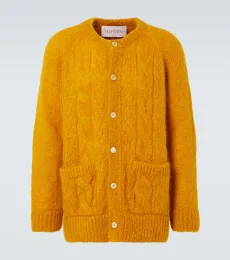 Cárdigan trenzado de mezcla de mohair Cárdigan trenzado de mezcla de mohair