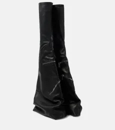 Cargoflares leather knee-high boots