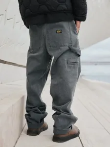 Carpenter Eg - Men Black Straight Corduroy Trousers Carpenter Eg - Men Black Straight Corduroy Trousers