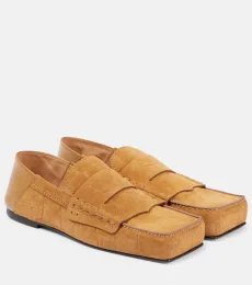 Carrà croc-effect suede penny loafers Carrà croc-effect suede penny loafers