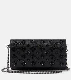 Cartera con cadena Paloma de piel adornada Cartera con cadena Paloma de piel adornada