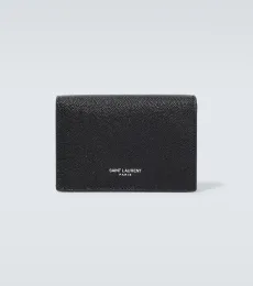 Cartera plegable de piel con logo Cartera plegable de piel con logo