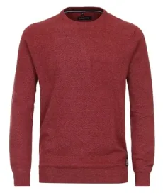 Casa Moda Men's Casual Fit Crew Neck Sweater Mid Red Casa Moda Men's Casual Fit Crew Neck Sweater Mid Red