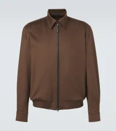Cashmere and wool blouson jacket Cashmere and wool blouson jacket