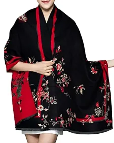 ® Cashmere Texture Pashmina Style Scarf Shawl for Autumn Winter -Black-(YCA26-45-KL) ® Cashmere Texture Pashmina Style Scarf Shawl for Autumn Winter -Black-(YCA26-45-KL)