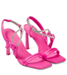 Cassie embellished satin sandals Cassie embellished satin sandals