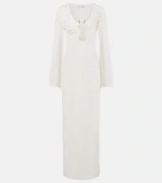 Cassis chevron knitted maxi dress