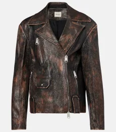 Catalina distressed leather biker jacket Catalina distressed leather biker jacket