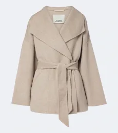 Ceaton wool and cashmere wrap coat