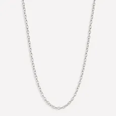 Ceili Silver Cable Chain - Rhodium Plated Ceili Silver Cable Chain - Rhodium Plated